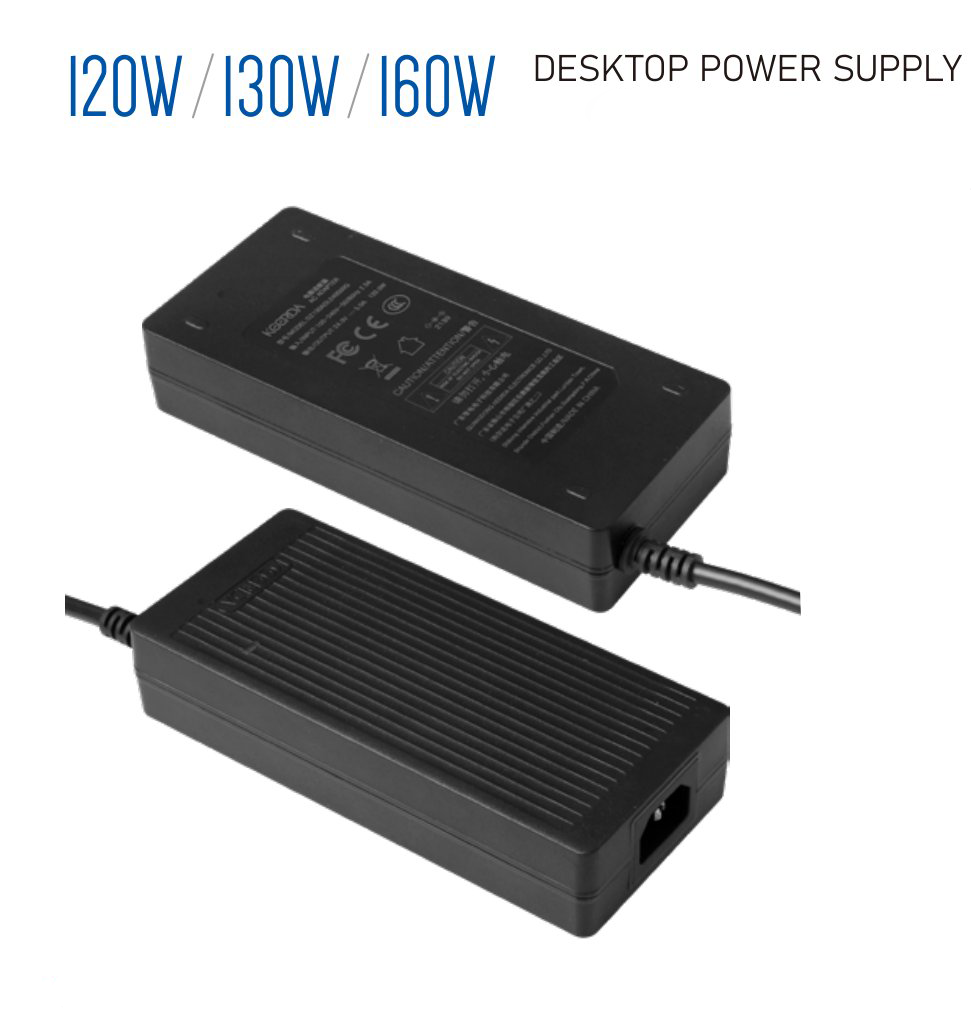 YN160W 160W Desktop Power Adapter, Wide Input Voltage 9-58V/12.5A High Current Industrial Grade